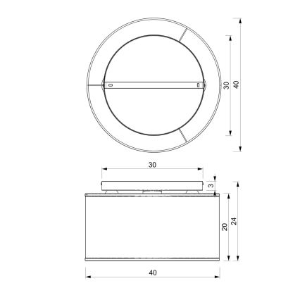 Felületre szerelhető csillár RATTAN 3xE27/60W/230V rattan
