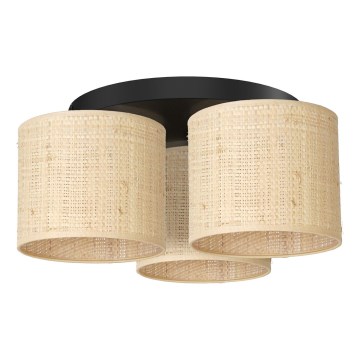 Felületre szerelhető csillár RATTAN 3xE27/60W/230V rattan