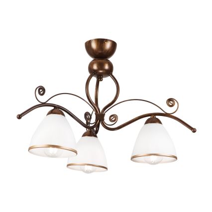 Felületre szerelhető csillár  RETRO 3xE27/60W/230V bronz patina