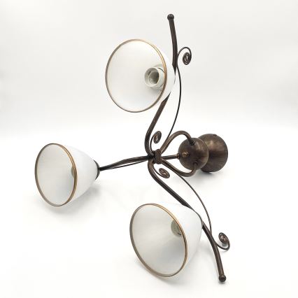 Felületre szerelhető csillár  RETRO 3xE27/60W/230V bronz patina