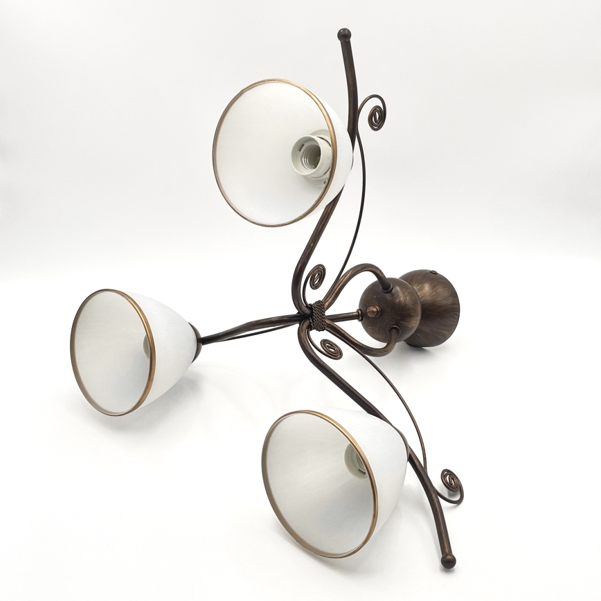 Felületre szerelhető csillár  RETRO 3xE27/60W/230V bronz patina