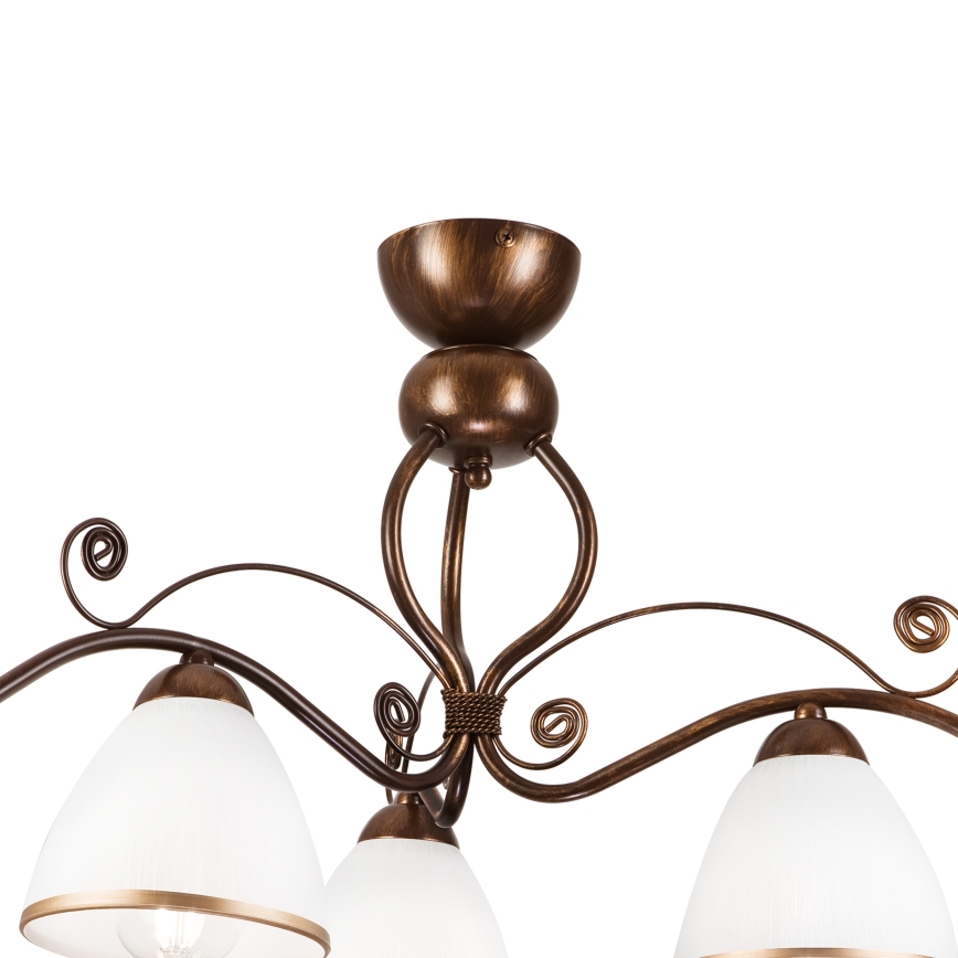 Felületre szerelhető csillár  RETRO 3xE27/60W/230V bronz patina