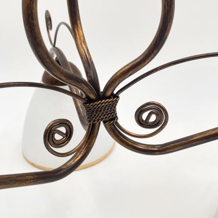 Felületre szerelhető csillár  RETRO 3xE27/60W/230V bronz patina