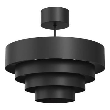 Felületre szerelhető csillár RINGS 1xE27/15W/230V fekete