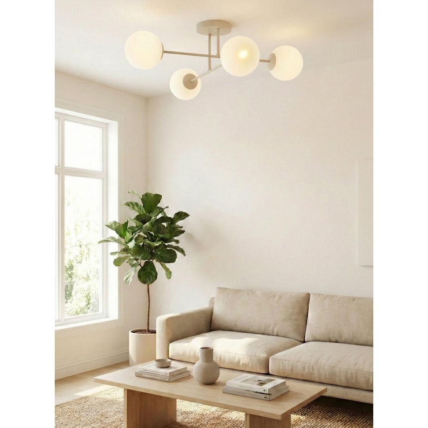 Felületre szerelhető csillár ROMA 4xE14/10W/230V bézs