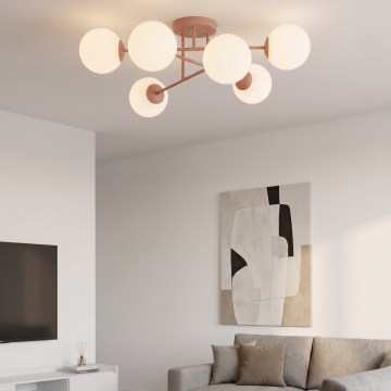 Felületre szerelhető csillár ROMA 6xE14/10W/230V rózsaszín