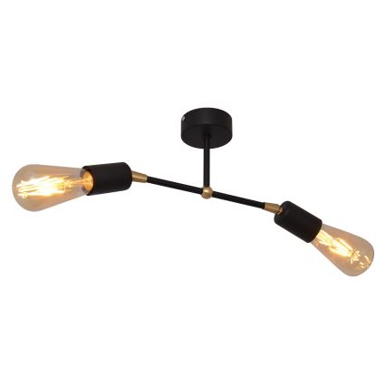 Felületre szerelhető csillár ROSETTE 2xE27/15W/230V fekete/arany