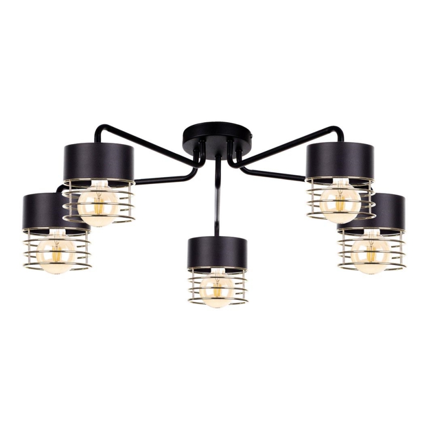 Felületre szerelhető csillár ROY 5xE27/60W/230V fekete