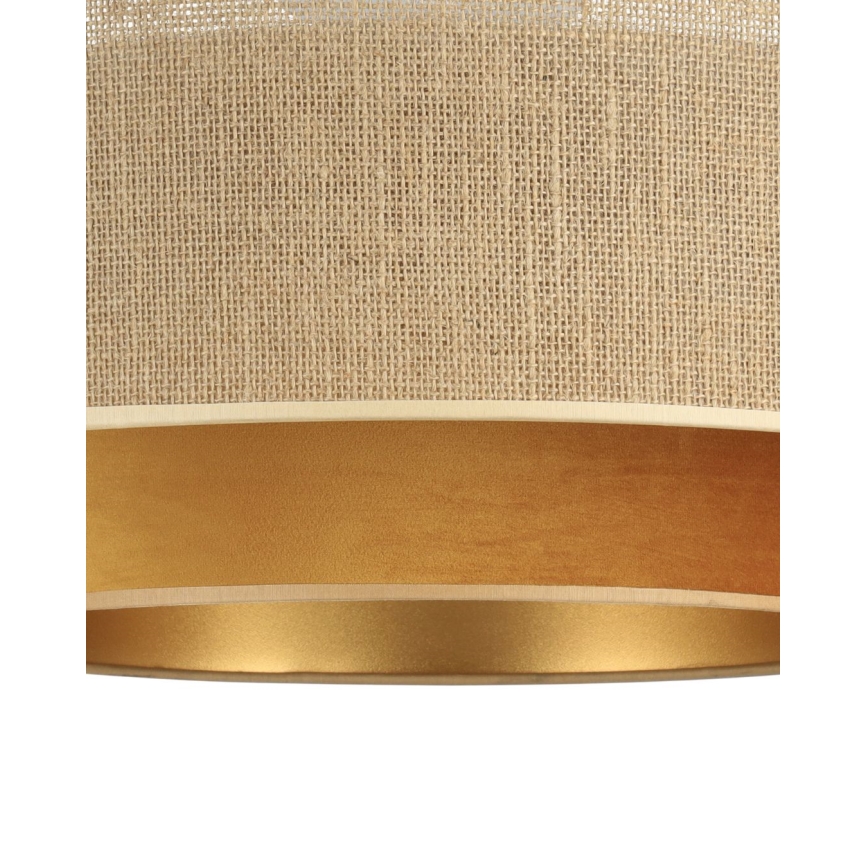 Felületre szerelhető csillár SARTA 1xE27/60W/230V Ø 45 cm réz/juta