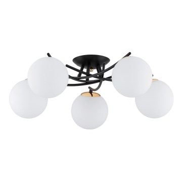 Felületre szerelhető csillár  SAVI 5xE14/10W/230V fekete/arany