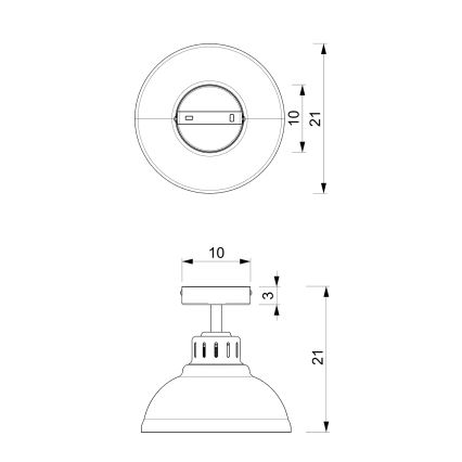 Felületre szerelhető csillár SVEN 1xE27/15W/230V bézs