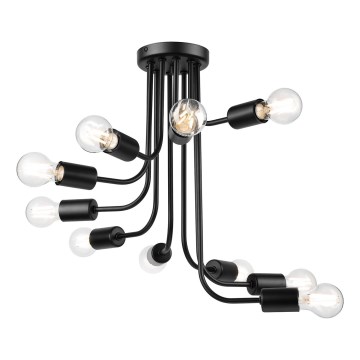 Felületre szerelhető csillár  TRINITY 10xE27/15W/230V fekete