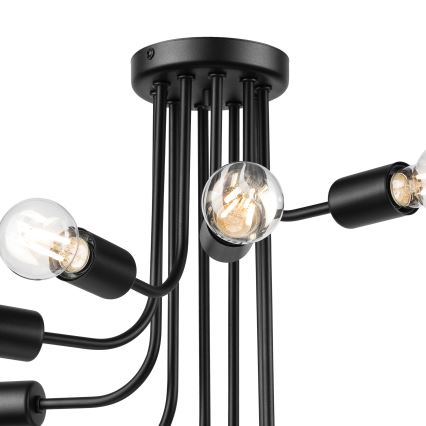 Felületre szerelhető csillár  TRINITY 10xE27/15W/230V fekete