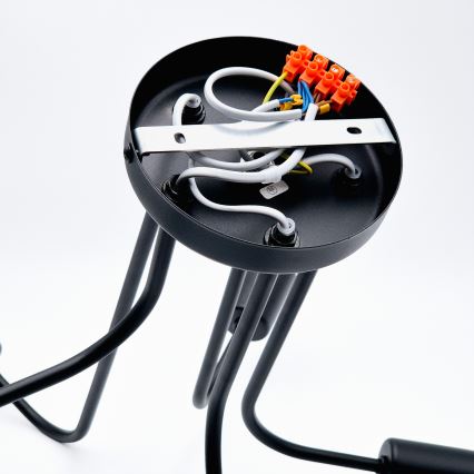 Felületre szerelhető csillár  TRINITY 5xE27/15W/230V fekete