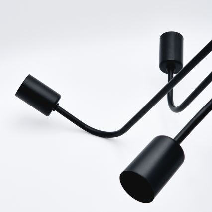 Felületre szerelhető csillár  TRINITY 5xE27/15W/230V fekete