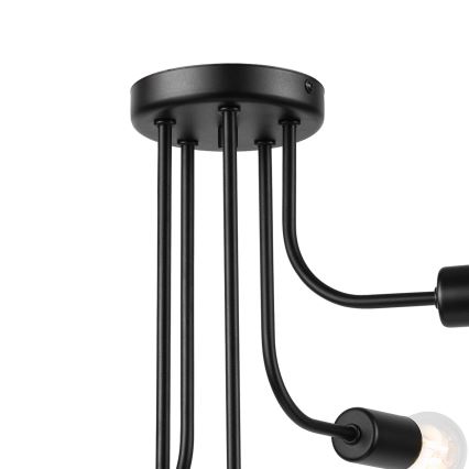 Felületre szerelhető csillár  TRINITY 5xE27/15W/230V fekete