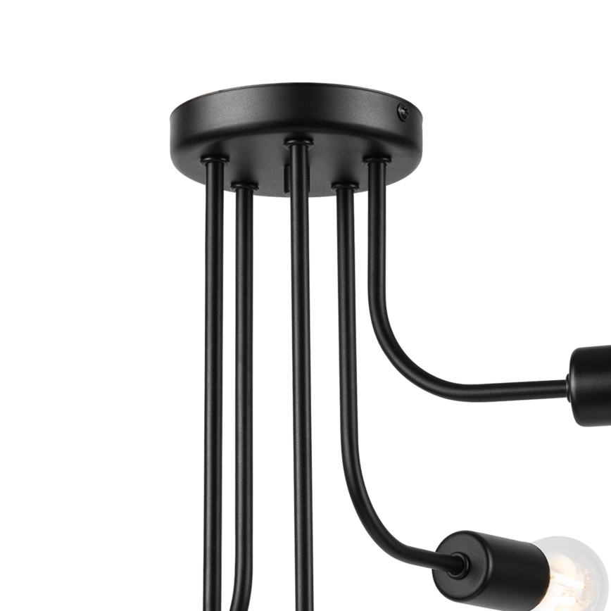 Felületre szerelhető csillár  TRINITY 5xE27/15W/230V fekete