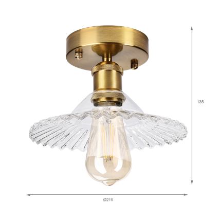 Felületre szerelhető csillár TRISH 1xE27/15W/230V arany/átlátszó