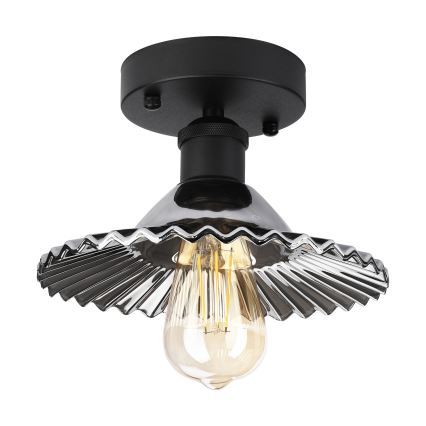 Felületre szerelhető csillár TRISH 1xE27/15W/230V fekete/füstszínű