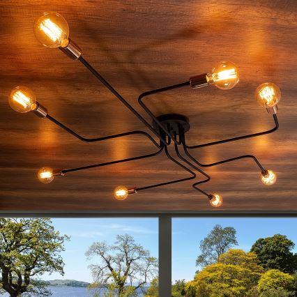 Felületre szerelhető csillár TRUVA 8xE27/100W/230V