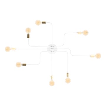 Felületre szerelhető csillár TRUVA 8xE27/40W/230V fehér/arany