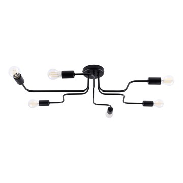 Felületre szerelhető csillár VECTOR 6xE27/15W/230V fekete