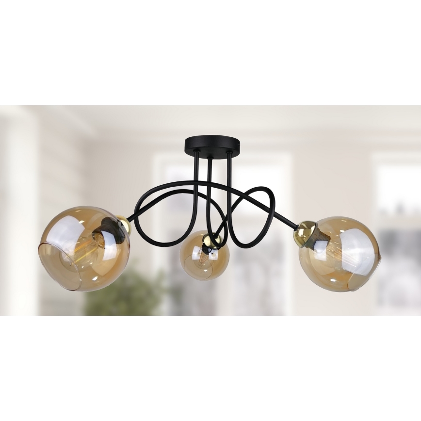 Felületre szerelhető csillár VENUS GOLD 3xE27/60W/230V