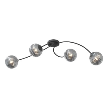 Felületre szerelhető csillár  VIBRA 4xE14/10W/230V fekete/szürke