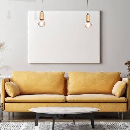 Felületre szerelhető csillár VIGA 2xE27/60W/230V fa