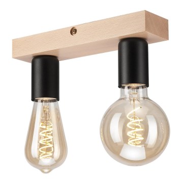 Felületre szerelhető csillár VITO 2xE27/60W/230V tölgy