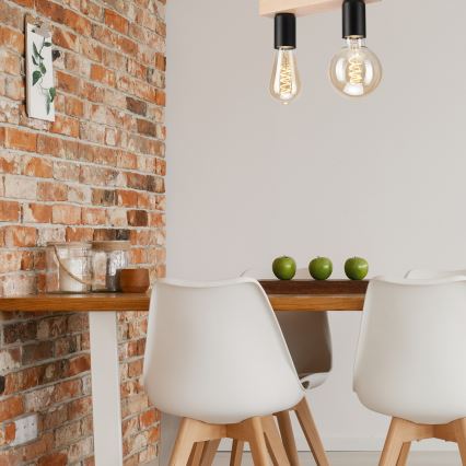 Felületre szerelhető csillár VITO 2xE27/60W/230V tölgy