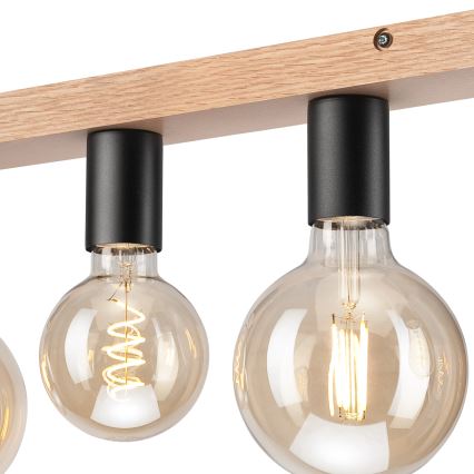 Felületre szerelhető csillár VITO OAK 5xE27/60W/230V tölgy