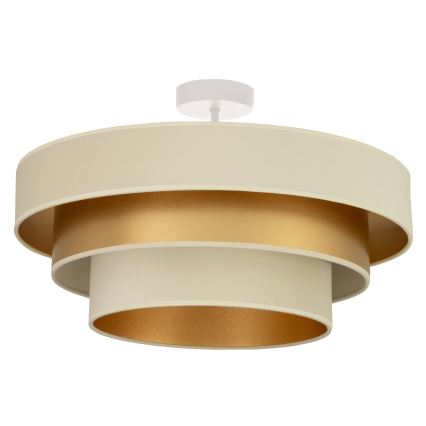 Felületre szerelhető csillár WENTA 1xE27/60W/230V átm. 50 cm bézs/arany