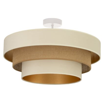 Felületre szerelhető csillár WENTA 1xE27/60W/230V Ø 50 cm bézs/juta