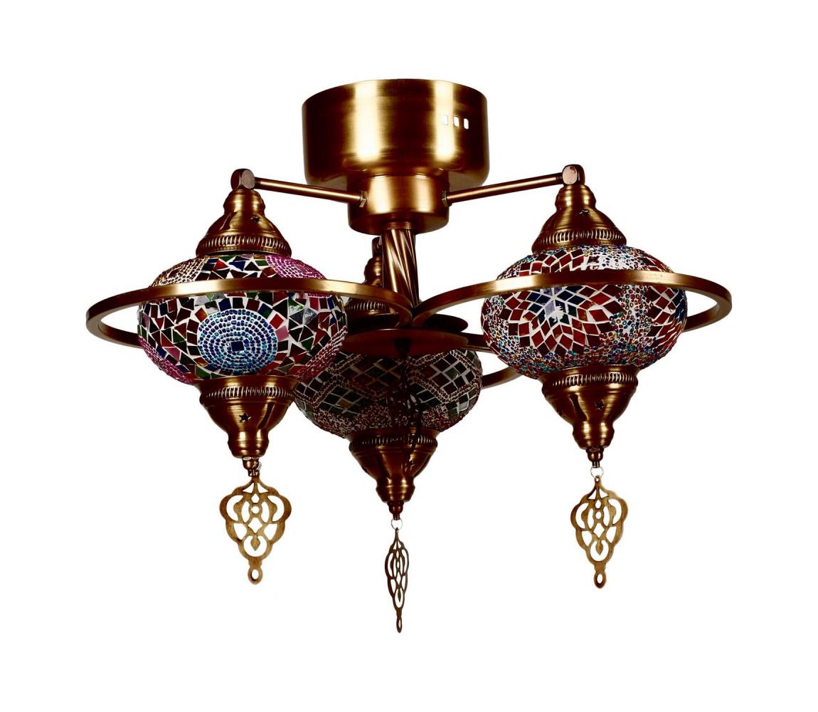 Felületre szerelhető csillár  YENI 3xE27/40W/230V réz 846STL1737