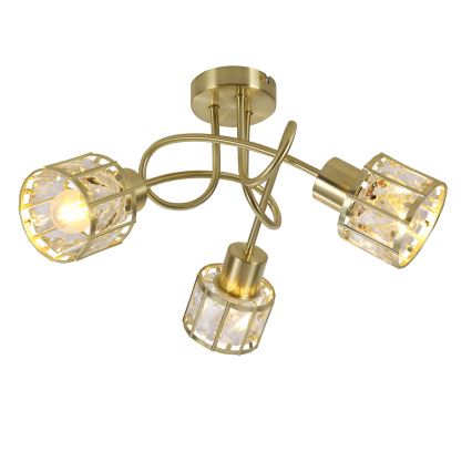 Felületre szerelhető csillár ZAHARA 3xE27/10W/230V arany