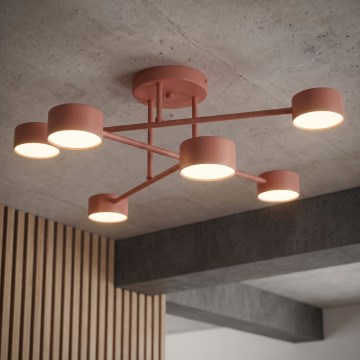 Felületre szerelhető HALO 6xGX53/10W/230V csillár, rózsaszín