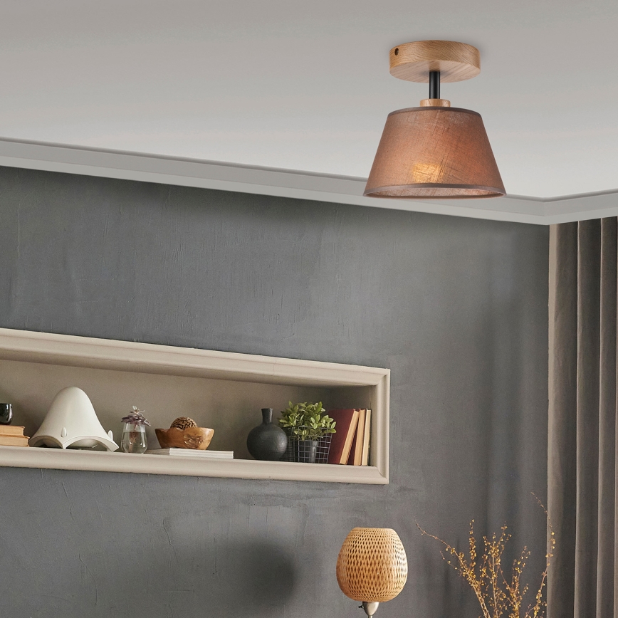 Felületre szerelhető lámpa  NTONIO 1xE14/40W/230V barna