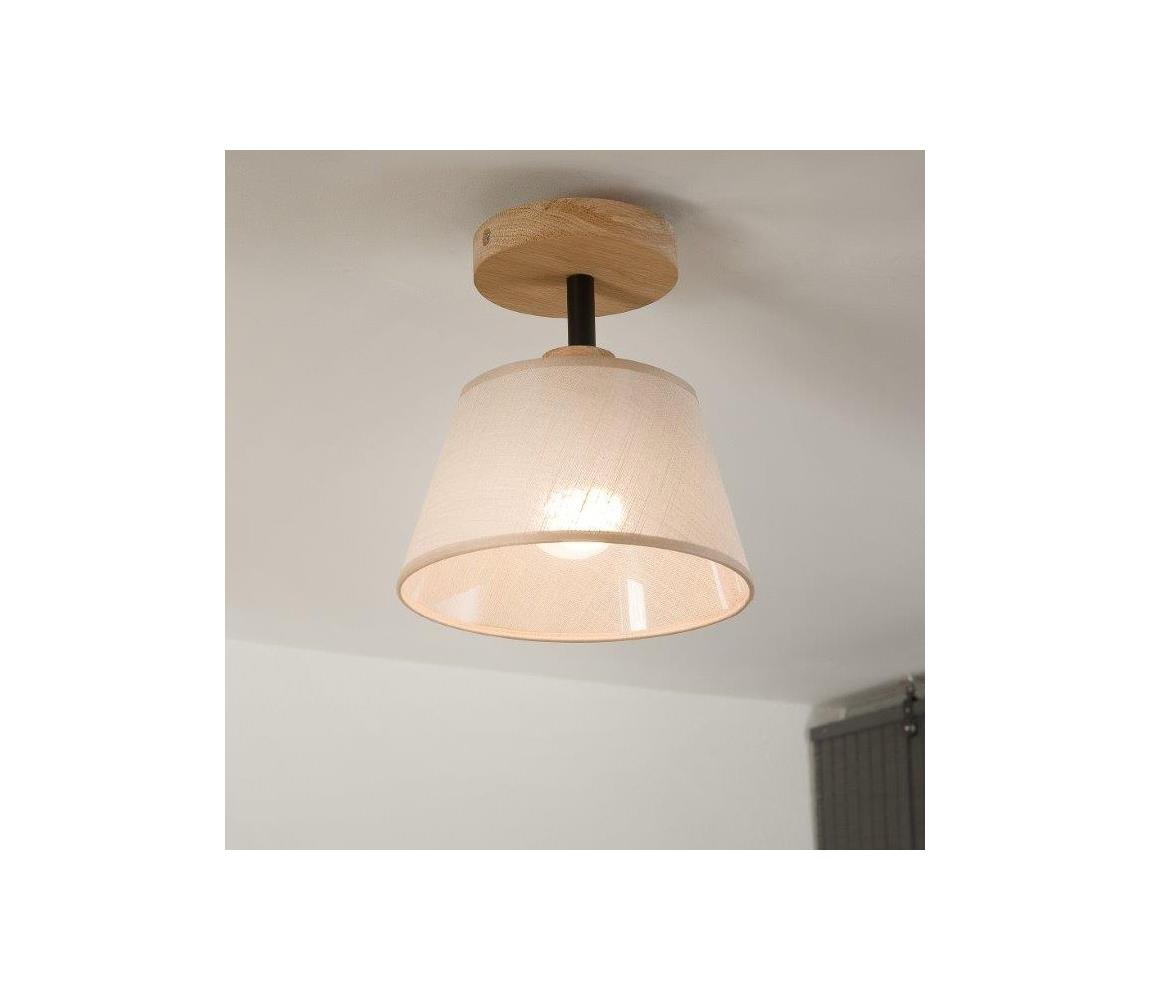 Felületre szerelhető lámpa ANTONIO 1xE14/60W/230V bézs/tölgy LM
