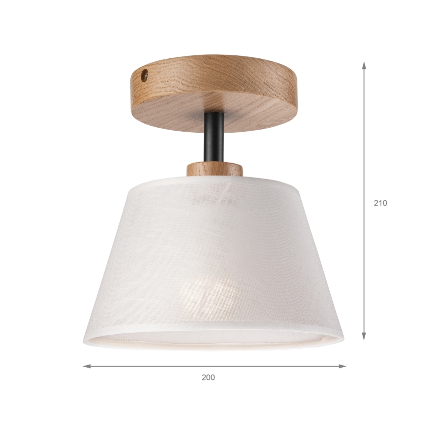 Felületre szerelhető lámpa ANTONIO 1xE14/60W/230V fehér/dió