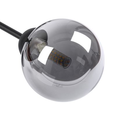 Felületre szerelhető mennyezeti csillár OBSIDIAN 6xG9/10W/230V fekete/füstszürke