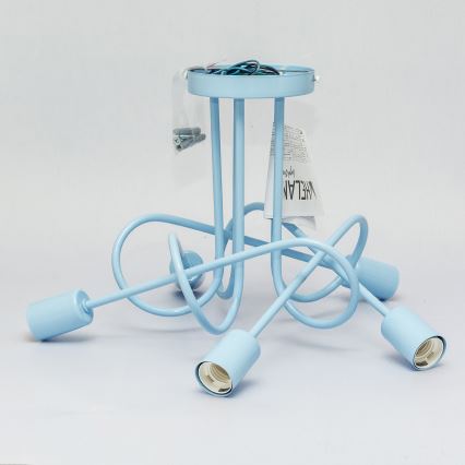 Felületre szerelhető mennyezeti csillár OXFORD 5xE27/15W/230V kék