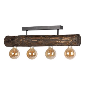 Felületre szerelhető mennyezeti csillár TRABO 4xE27/60W/230V fenyő