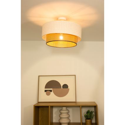 Felületre szerelhető NATIA csillár 1xE27/60W/230V átm. 45 cm fehér/barna