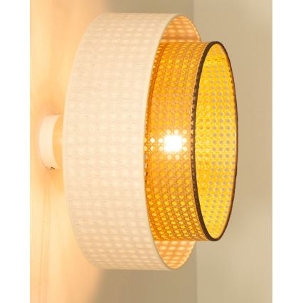 Felületre szerelhető NATIA csillár 1xE27/60W/230V átm. 45 cm fehér/barna