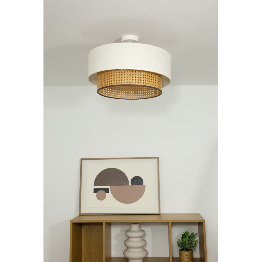 Felületre szerelhető NATIA csillár 1xE27/60W/230V átm. 45 cm fehér/barna