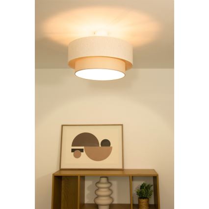 Felületre szerelhető NATIA csillár, 1xE27/60W/230V, átm. 45 cm, krémszínű