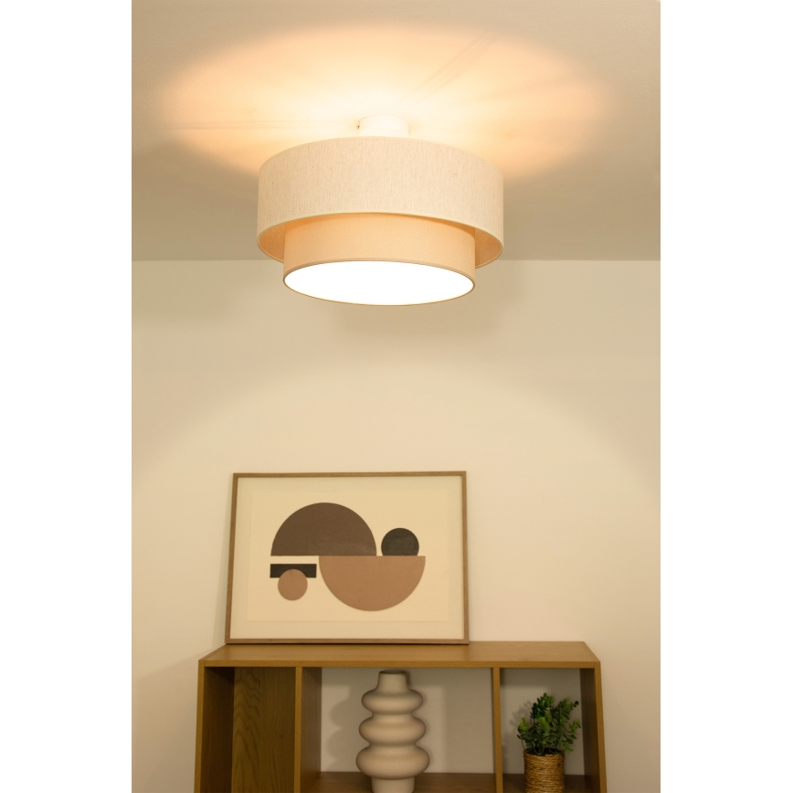 Felületre szerelhető NATIA csillár, 1xE27/60W/230V, átm. 45 cm, krémszínű