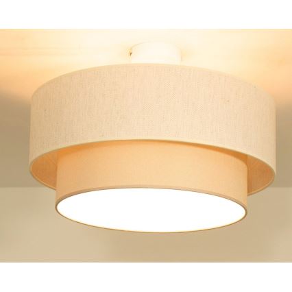 Felületre szerelhető NATIA csillár, 1xE27/60W/230V, átm. 45 cm, krémszínű