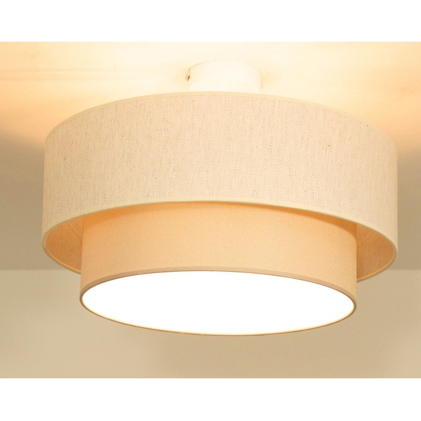 Felületre szerelhető NATIA csillár, 1xE27/60W/230V, átm. 45 cm, krémszínű
